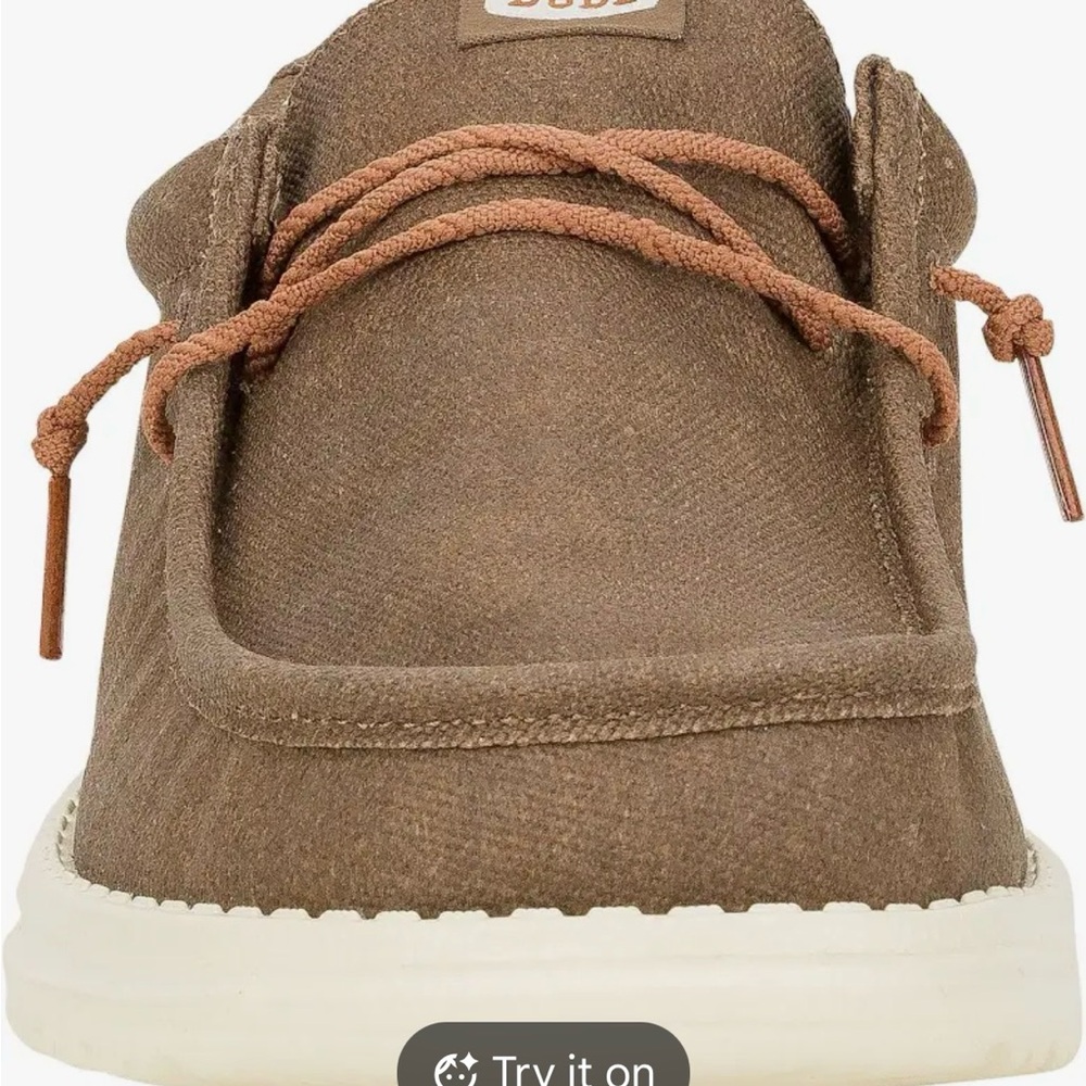 Hey Dude Men's Wally waxed canvas shoes in Walnut